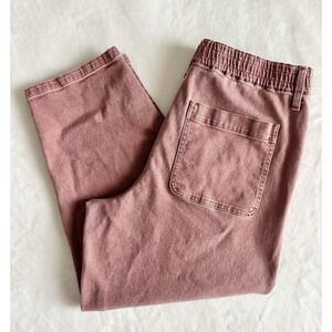 Madewell Pull-On Balloon Jeans Garment-Dyed Edition Red Pink Acid Large Retired